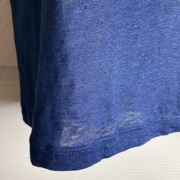 TJX Europe Women’s Navy Blue 100% Linen Tank Top - Picture 3 of 5